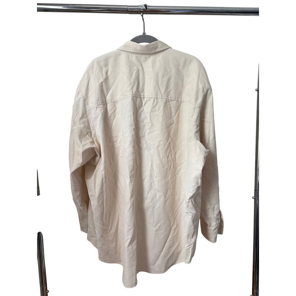 GAP The Big Shirt XL Cream Corduroy Button Up Oversized 100% Cotton Shirt - Picture 8 of 9